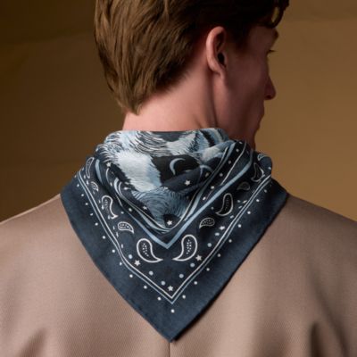Eperon d'Or bandana 55 - Black | Hermès USA
